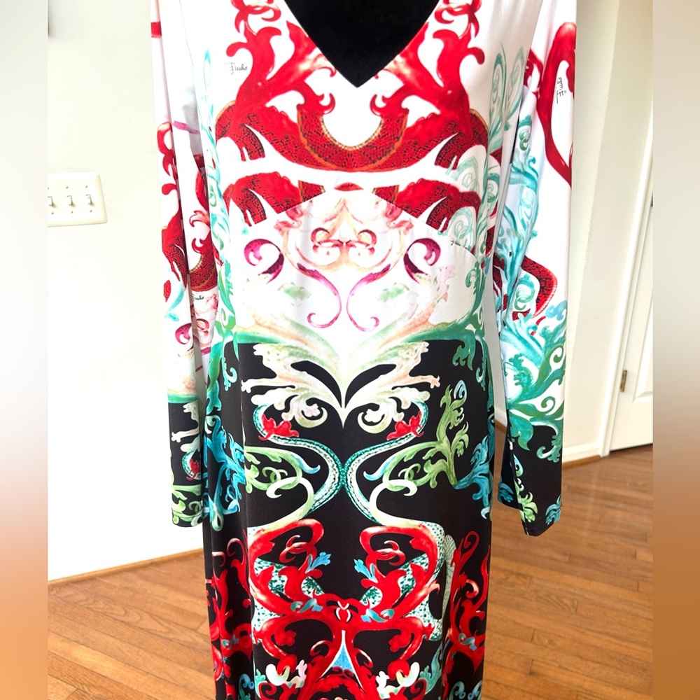 Emilio Pucci Firenze Maxi Vibrant Abstract Prints Dress 10 - Picture 16 of 17